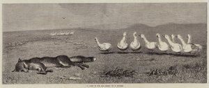 キツネとガチョウのゲーム 作： Briton Riviere